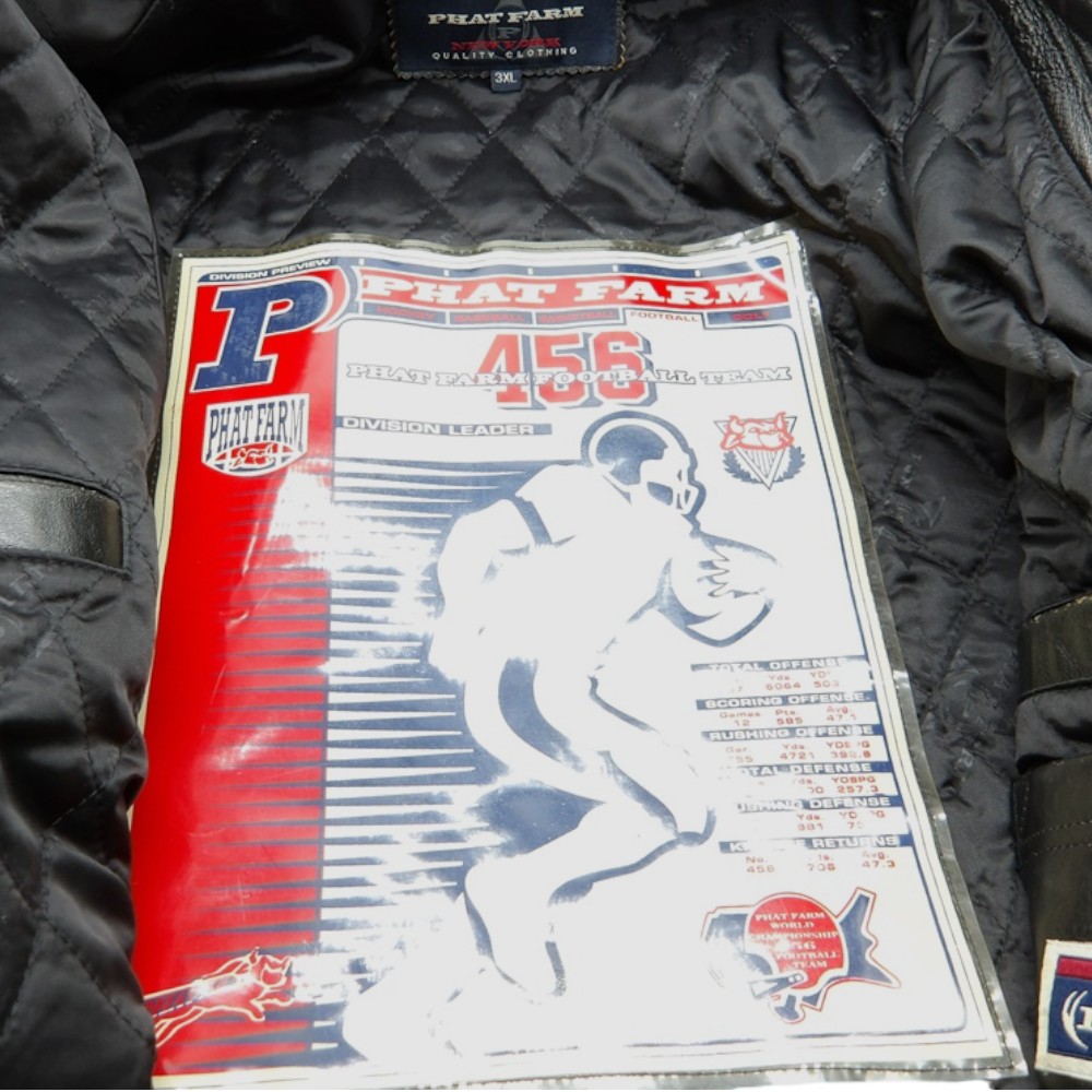 楽天市場】PHATFARM 90s ALL LEATHER JACKET BLACK サイズ3XL ファット