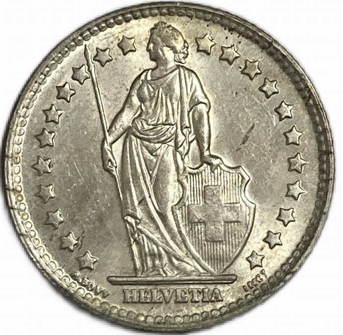 楽天市場】スイス 1 フラン 銀貨 未使用 1960年 外国 硬貨 コイン