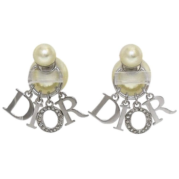 楽天市場】【送料無料】 クリスチャン ディオール ロゴ ピアス