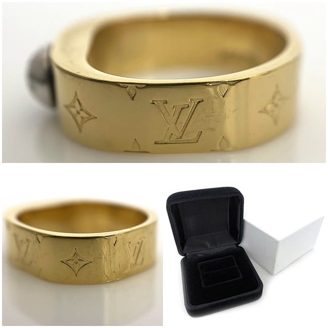 楽天市場】【送料無料】 ルイ ヴィトン リング ナノグラム ゴールド