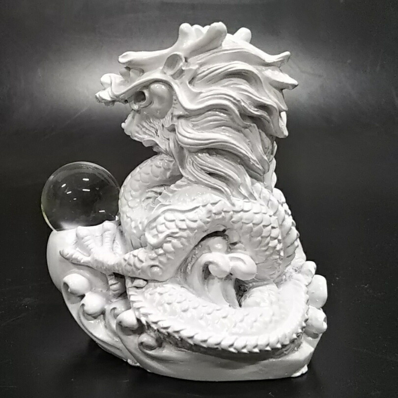 楽天市場】白龍 龍 置物 （沢山のお願い） 風水 龍の置物 風水グッズ