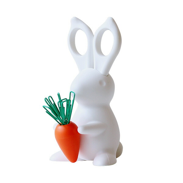 楽天市場】QUALY Desk Bunny Scissors & Clip Holder【はさみ