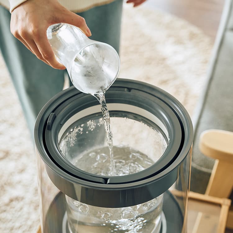 楽天市場】QUADS ガラススチーム加湿器 GLASS（グラス）｜加熱式