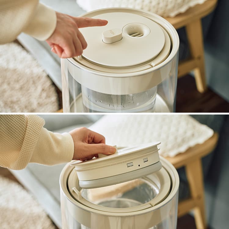 楽天市場】QUADS ガラススチーム加湿器 GLASS（グラス）｜加熱式