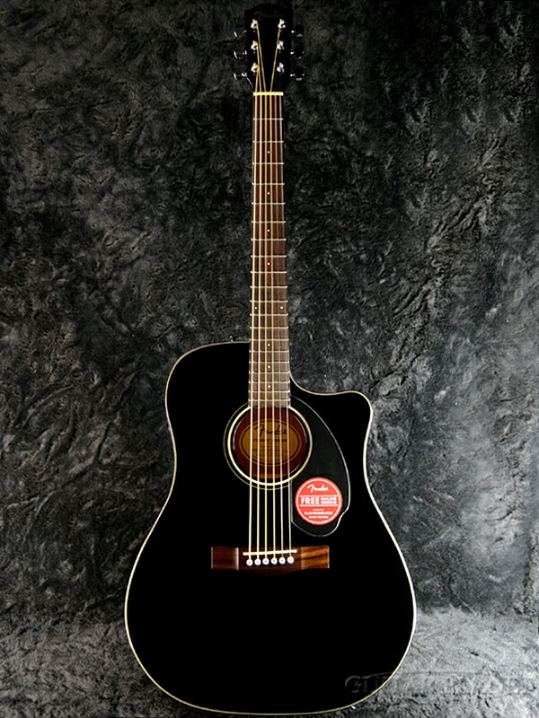 楽天市場】Fender CD-60SCE Black 新品[フェンダー][カッタウェイ