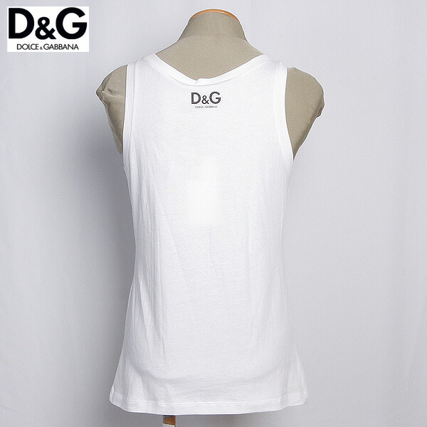 D&G ビンテージ ビジュストーン ノースリーブ タンクトップ ドルガバ