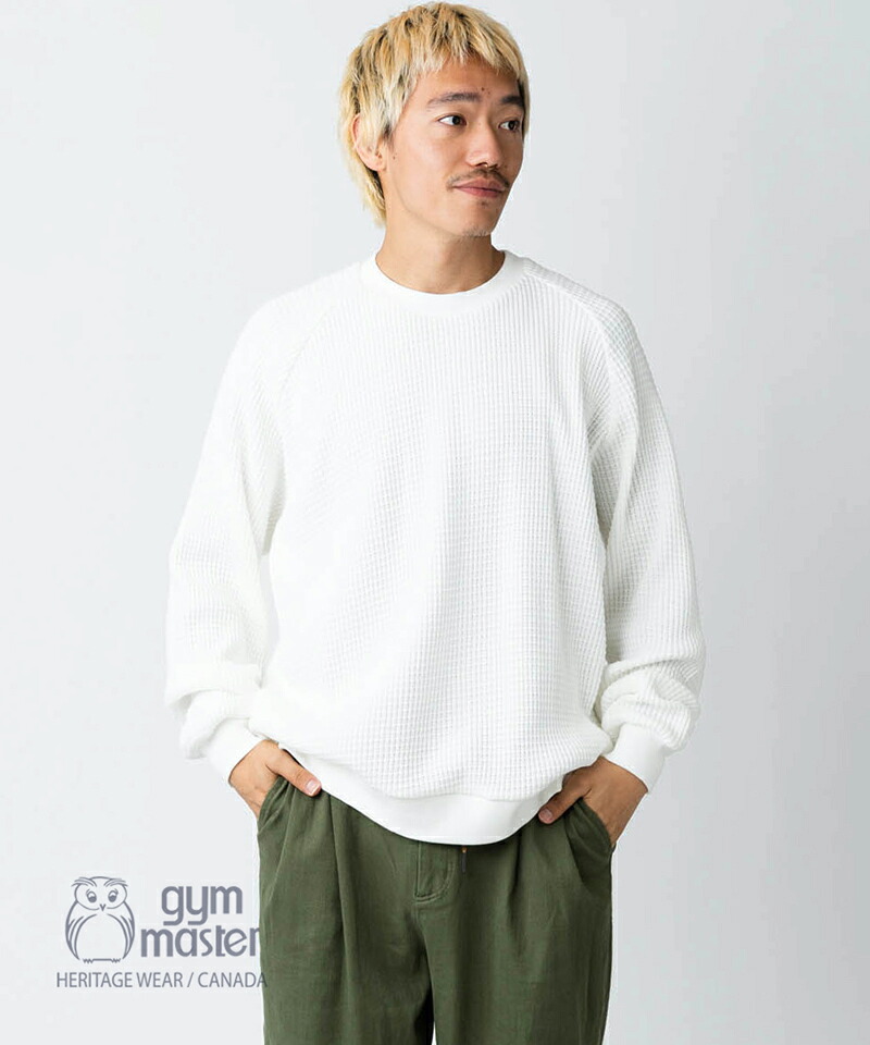 楽天市場】gym master 公式 12oz ヘビーワッフルクルーネック｜ロンT