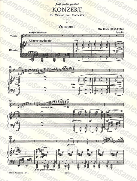 楽天市場】楽譜 ブルッフ／ヴァイオリン協奏曲 第1番 ト短調 作品26