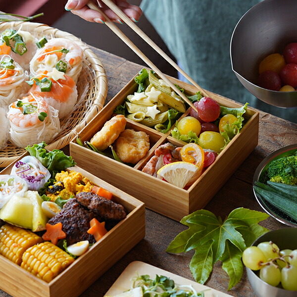 楽天市場】公長齋小菅 5寸 一段重箱 京都 お重 ランチボックス 竹製 公