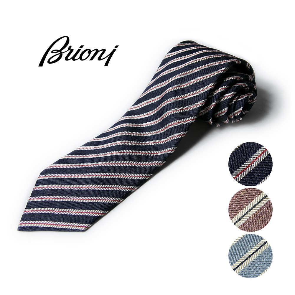 楽天市場】Brioni ブリオーニ ネクタイ シルク89％ リネン11％ P8414