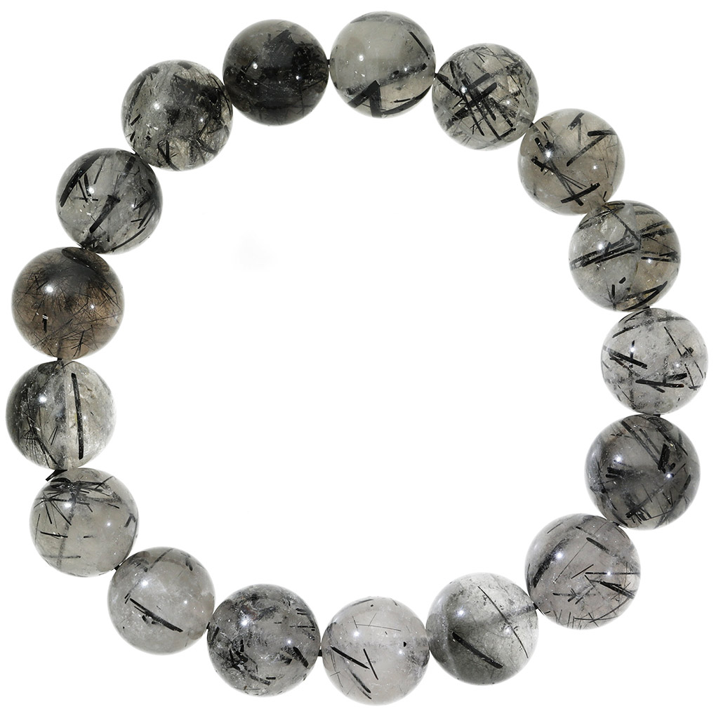 楽天市場】ブラックルチルクォーツ ブレスレット 大玉 13.3mm 20cm