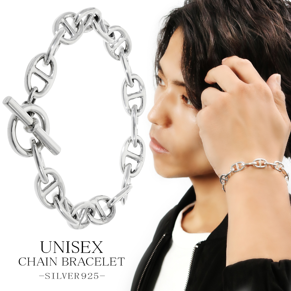 楽天市場】シルバー925 アンカーチェーン ブレスレット シルバー
