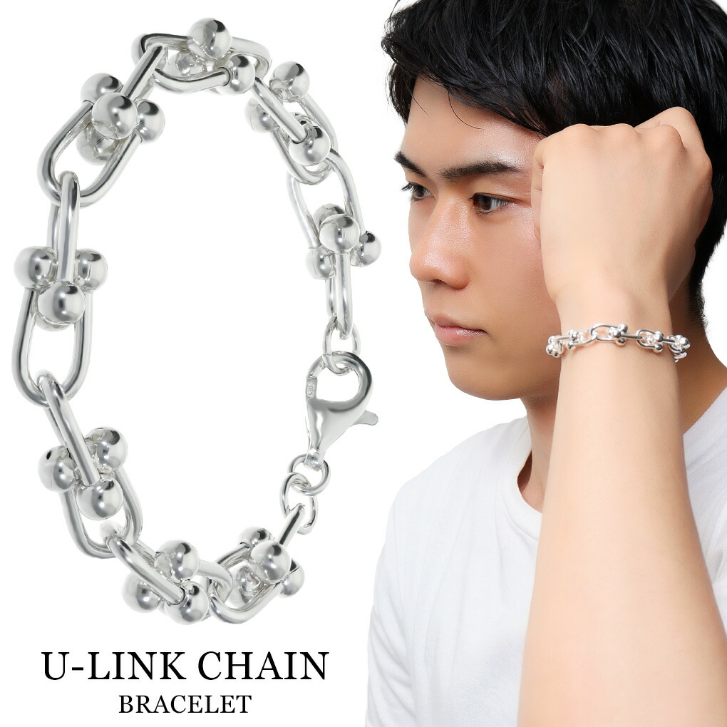 楽天市場】シルバー925 リンクチェーン ブレスレット シルバー 17