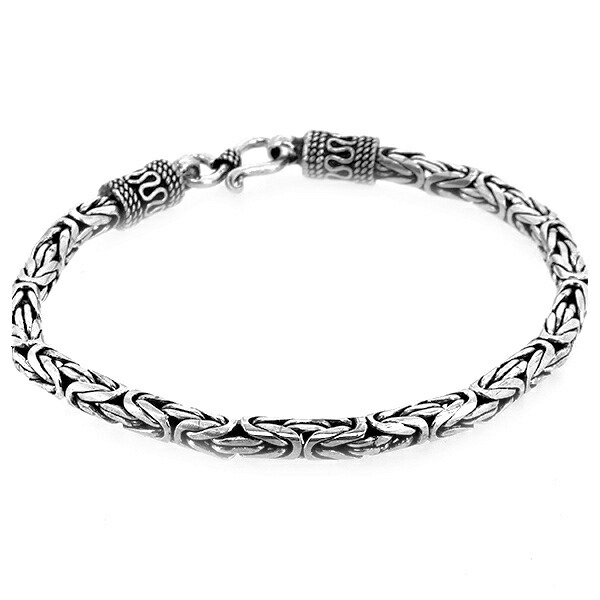 楽天市場】ビザンチンチェーン バリチェーンブレスレット 21cm 幅4mm