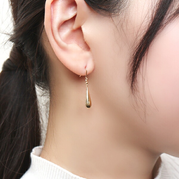 楽天市場】K18 ゴールド ドロップ ピアス 2P 両耳用 18金 18k 金
