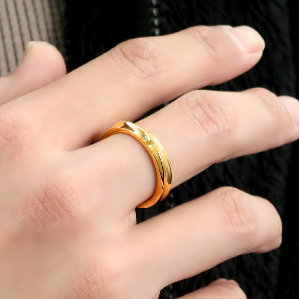 楽天市場】K23 ロイヤルゴールドプレーティング ダイヤモンド ツイスト