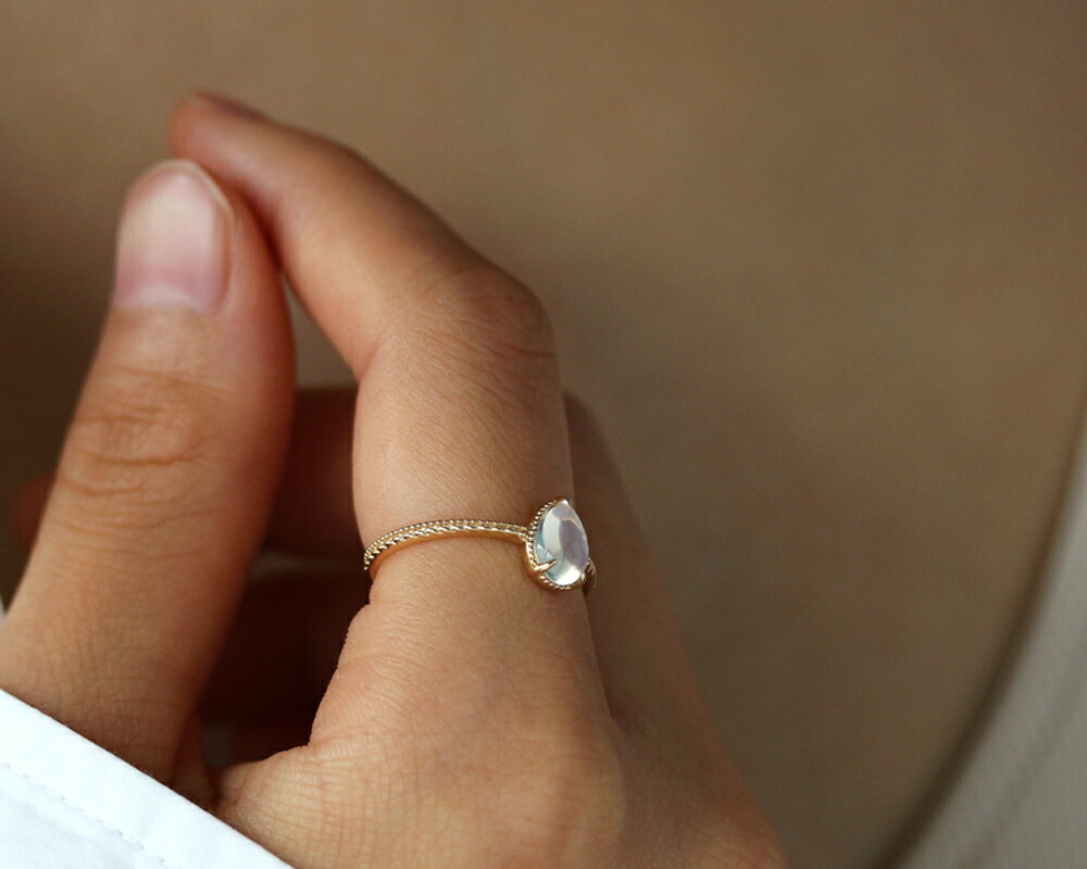 楽天市場】【数量限定】K18 K10 ブルームーンストーン リング 7号-13号