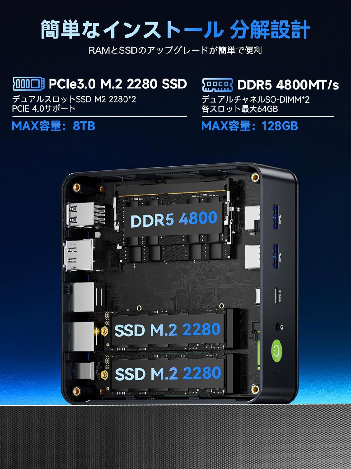 楽天市場】【クーポンで57,999円~】GMKtec ミニPC AMD Ryzen 5 7640HS