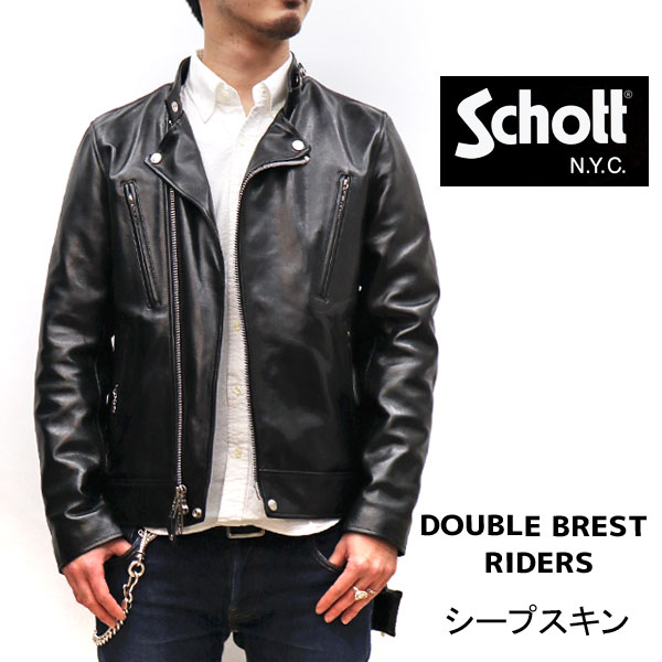 ショット Schott LEATHER ライダースジャケット　本革　サイズ36 楽天市場】ショット SCHOTT 618 ダブルライダース ブラック