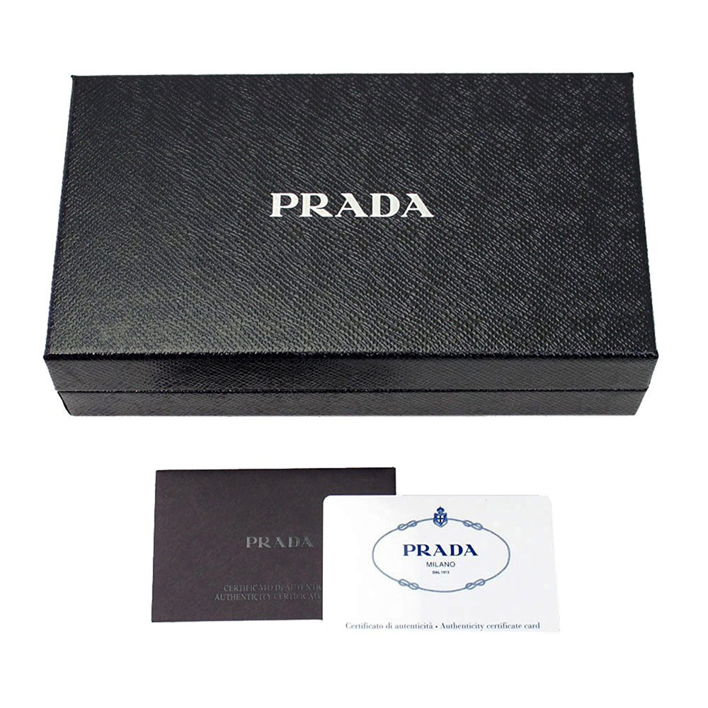 楽天市場】プラダ 財布 レザー ロゴ ブラック 2ML317 PRADA ラウンド