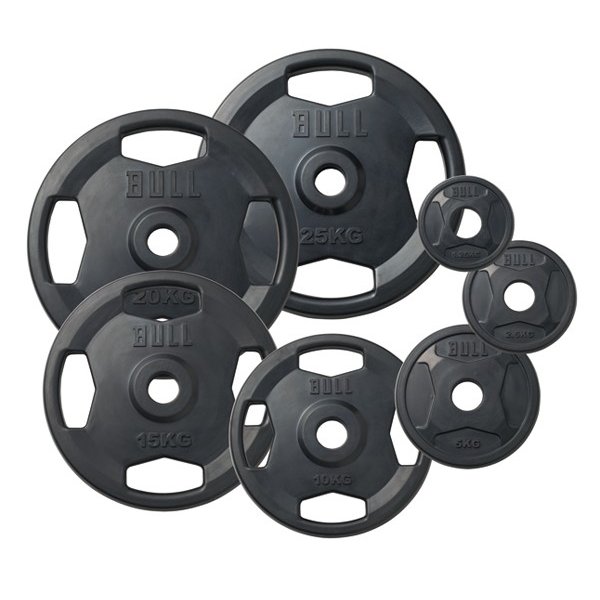 楽天市場】BULL ラバープレート25kg（2枚1組、50mm径） 筋トレ