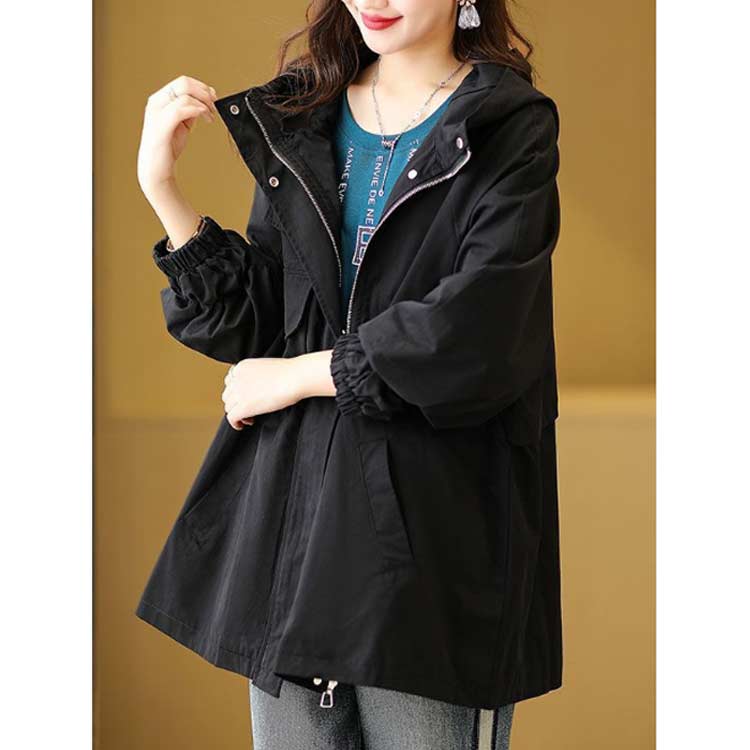 楽天市場】フード付き アウター ジャケット レディース パーカー