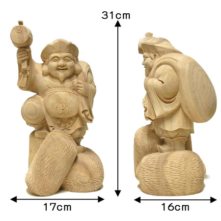 時代提物 人物根付 天然素材 在銘【宝探し】高5cm 重22g縁起物 幸運の