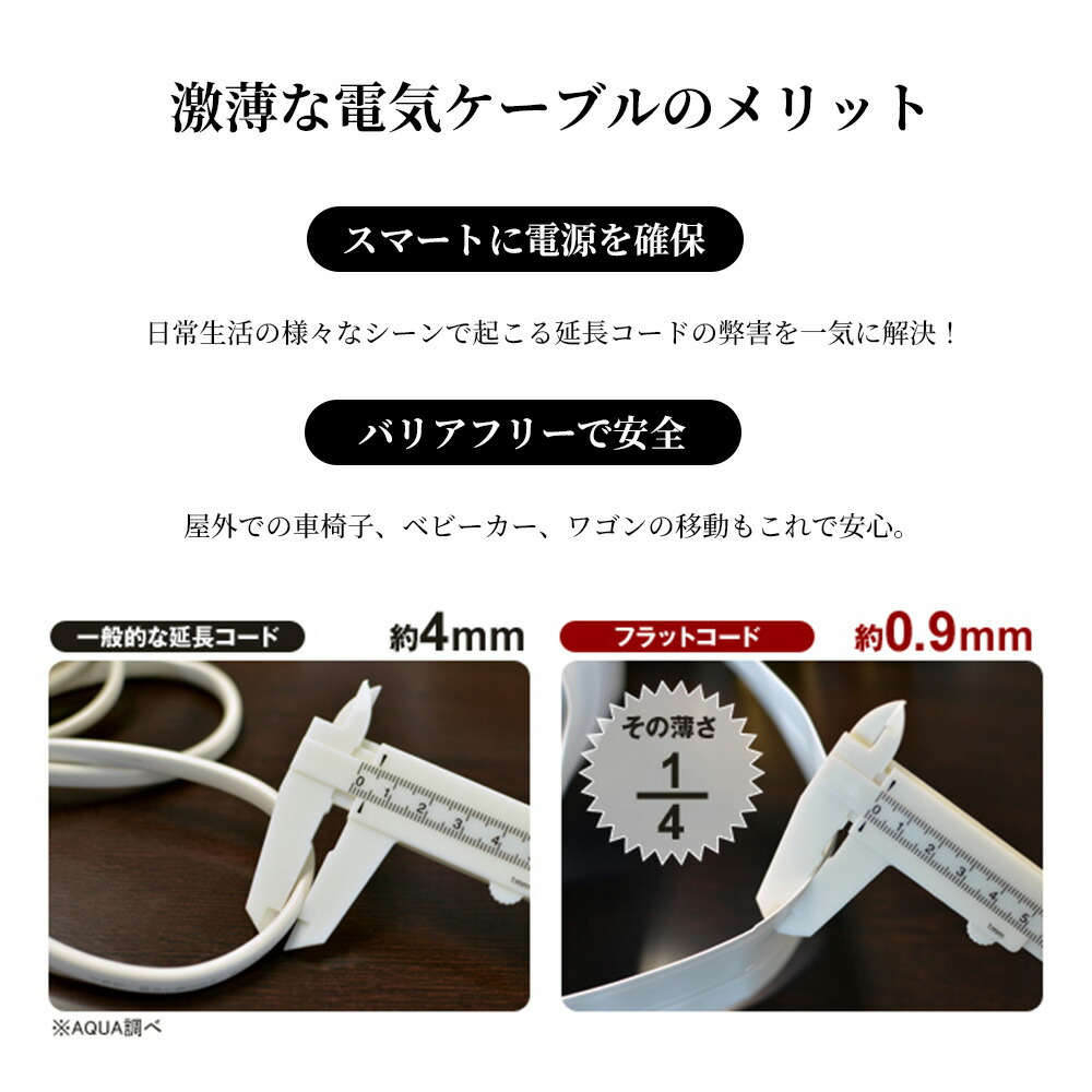 楽天市場】【30cm｜ブラック/黒/Black】Flat Cord -フラットコード