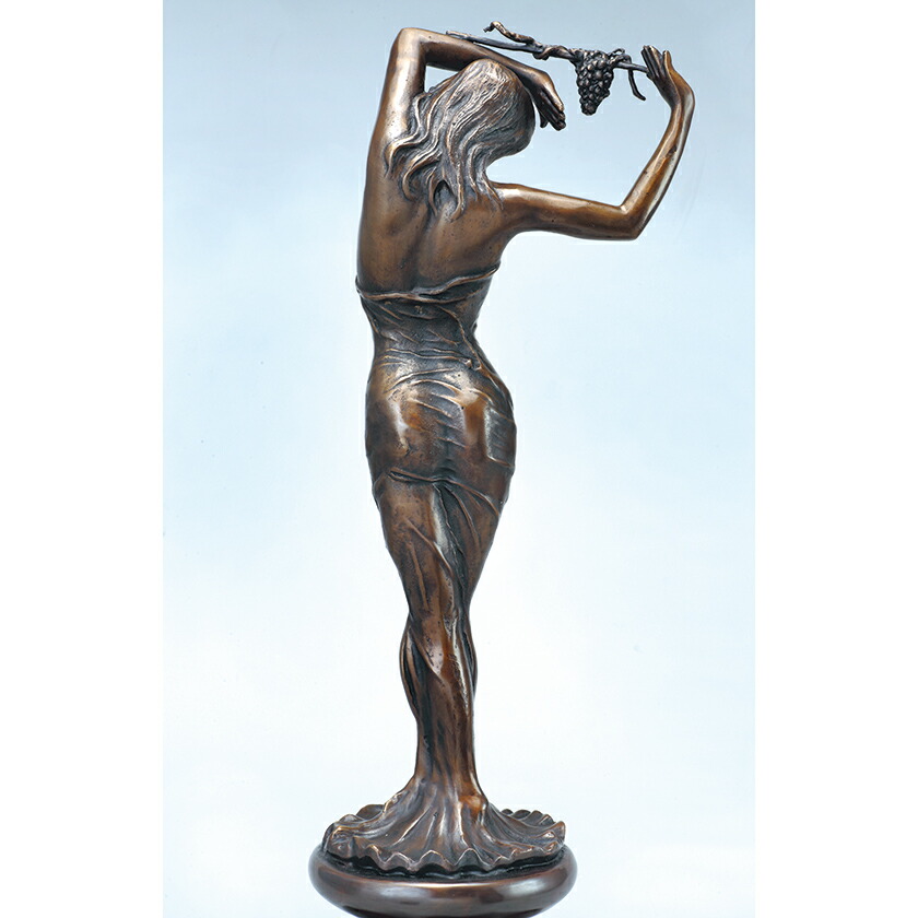 楽天市場】葡萄をかざした少女 美術品 ブロンズ像 : 光ネット組合 楽天