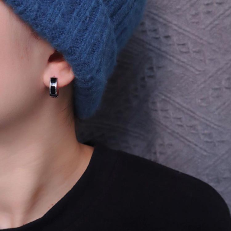 楽天市場】 アクセサリー フープピアス 片耳 メンズ ピアスリング 金属