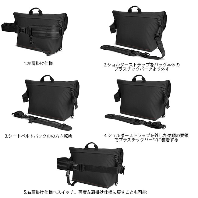 楽天市場】メッセンジャーバッグ CHROME × KADET MAX BLACK TARP/BLACK
