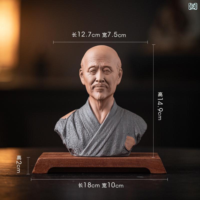 楽天市場】仏像 弘一法師 半身像 紫砂陶器 陶器製 焼き物 美術工芸品