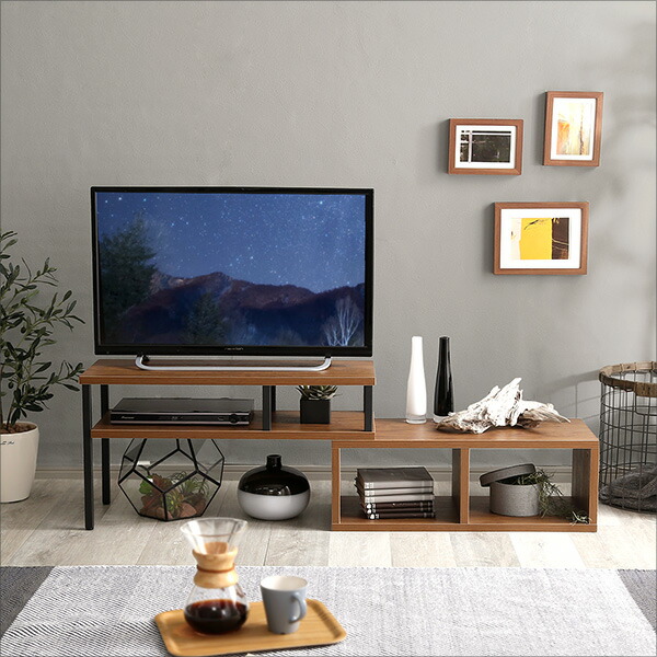 楽天市場】伸縮 テレビ台 コンパクト ヴィンテージ 幅75~135cm