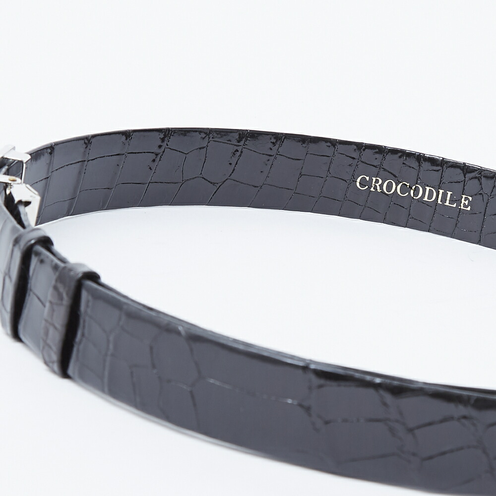 楽天市場】日本製 クロコダイル本無双仕立てベルト3.5cm幅 ジャ