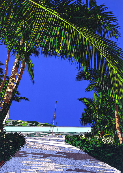 楽天市場】鈴木英人「QUIET CREEK」1991年 リトグラフ 額付版画作品