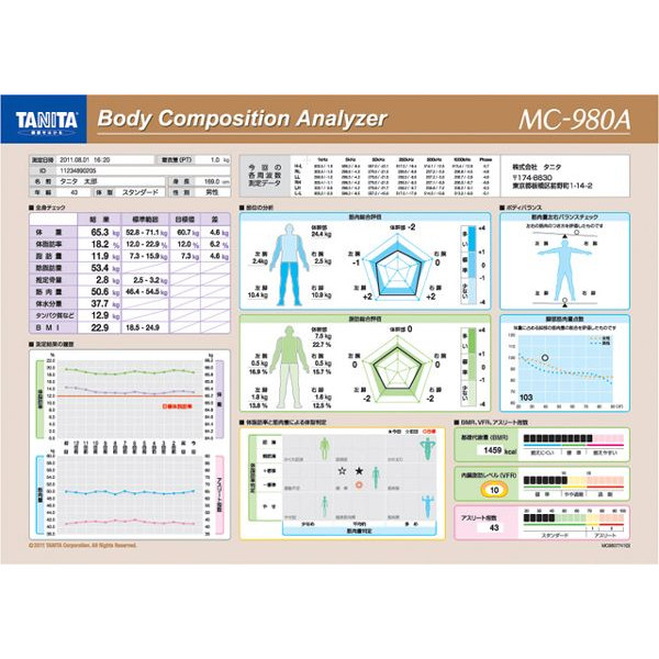 楽天市場】タニタ体組成計MC-980A plus専用カラー台紙1000枚入MC-980A