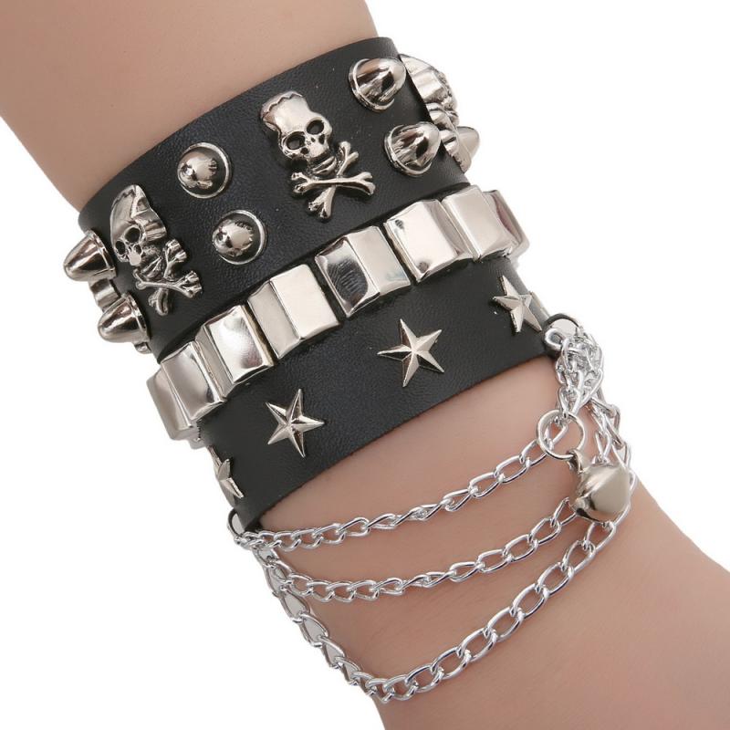 楽天市場】リストバンド ブレスレット スカル レディース アメリカン