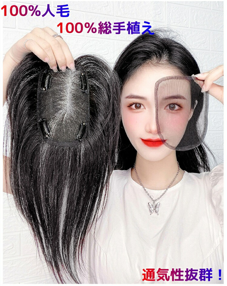 楽天市場】【返品交換OK！】 人毛ウィッグ 人毛100％ 部分ウィッグ 頭