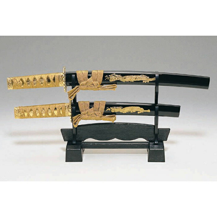 楽天市場】模造刀（日本刀の模造品） ミニミニ竜セット（金） : ハート