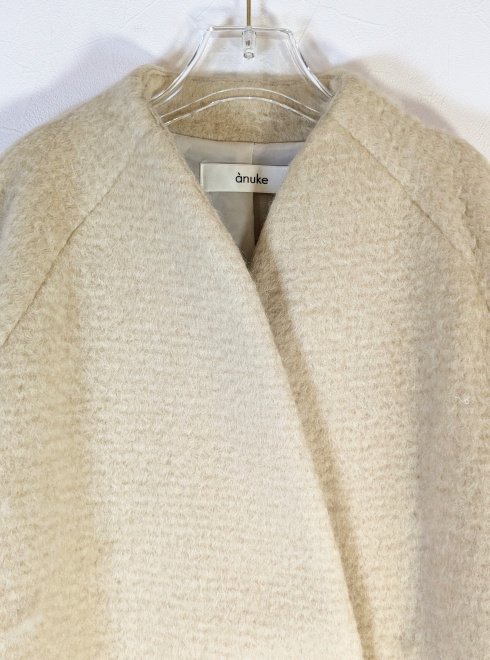 楽天市場】【即日出荷】anuke アンヌーク Collarless Shaggy Coat 24