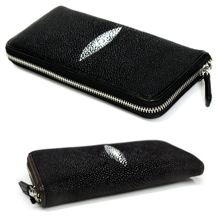 楽天市場】【お種銭付】 スティングレイ レザー ラウンドファスナー 長