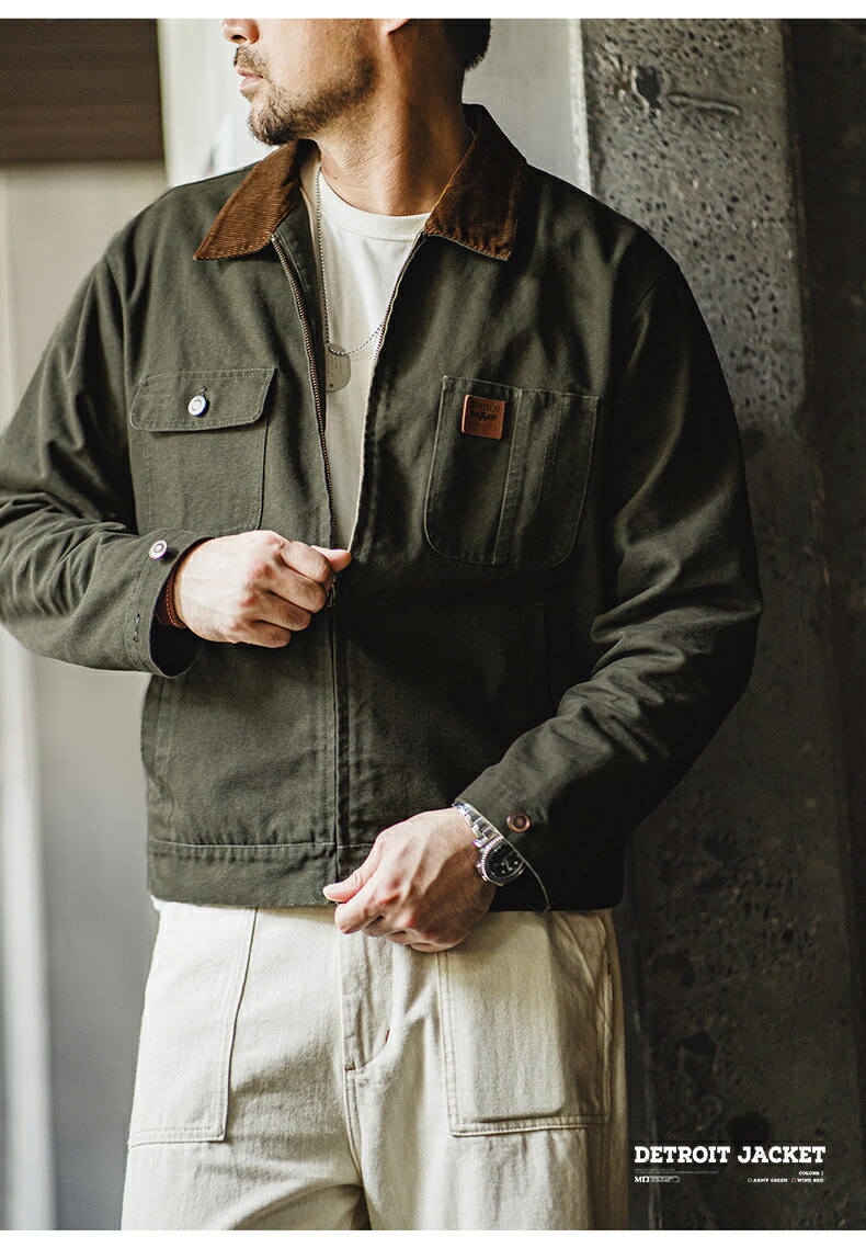 楽天市場】ジャケット デトロイトジャケット メンズ コーデュロイ襟