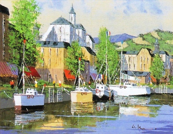 楽天市場】油絵 オリオ港 黒沢久作品 F6サイズ 肉筆油絵 油彩額装作品