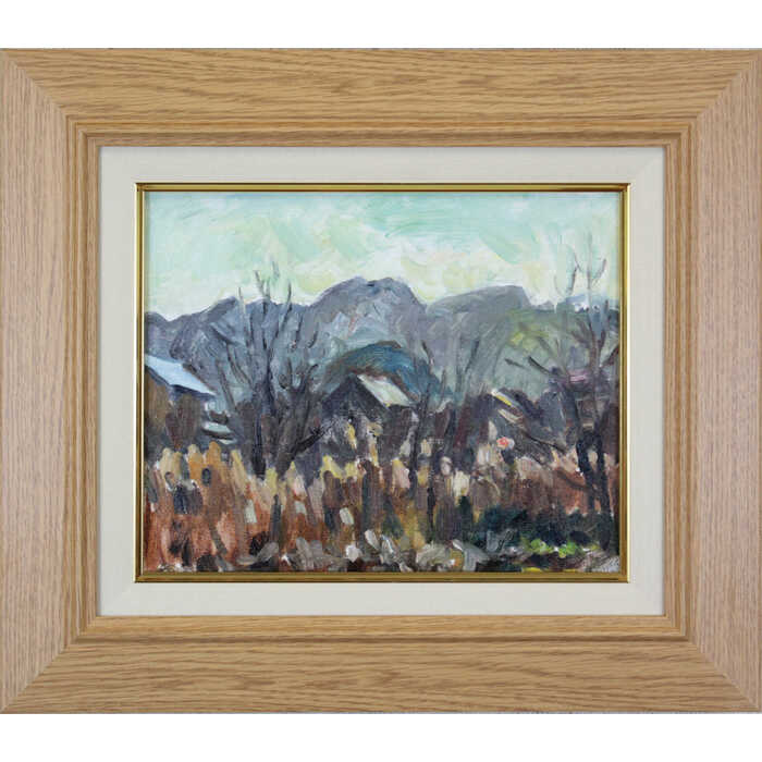 楽天市場】絵画 富樫正雄 油絵・油彩画 『晩秋の手稲山』 山 風景