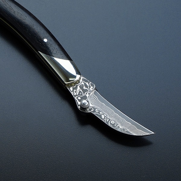 楽天市場】ATHRO アスロ ソムリエナイフ 黒檀 V金10号 ダマスカス