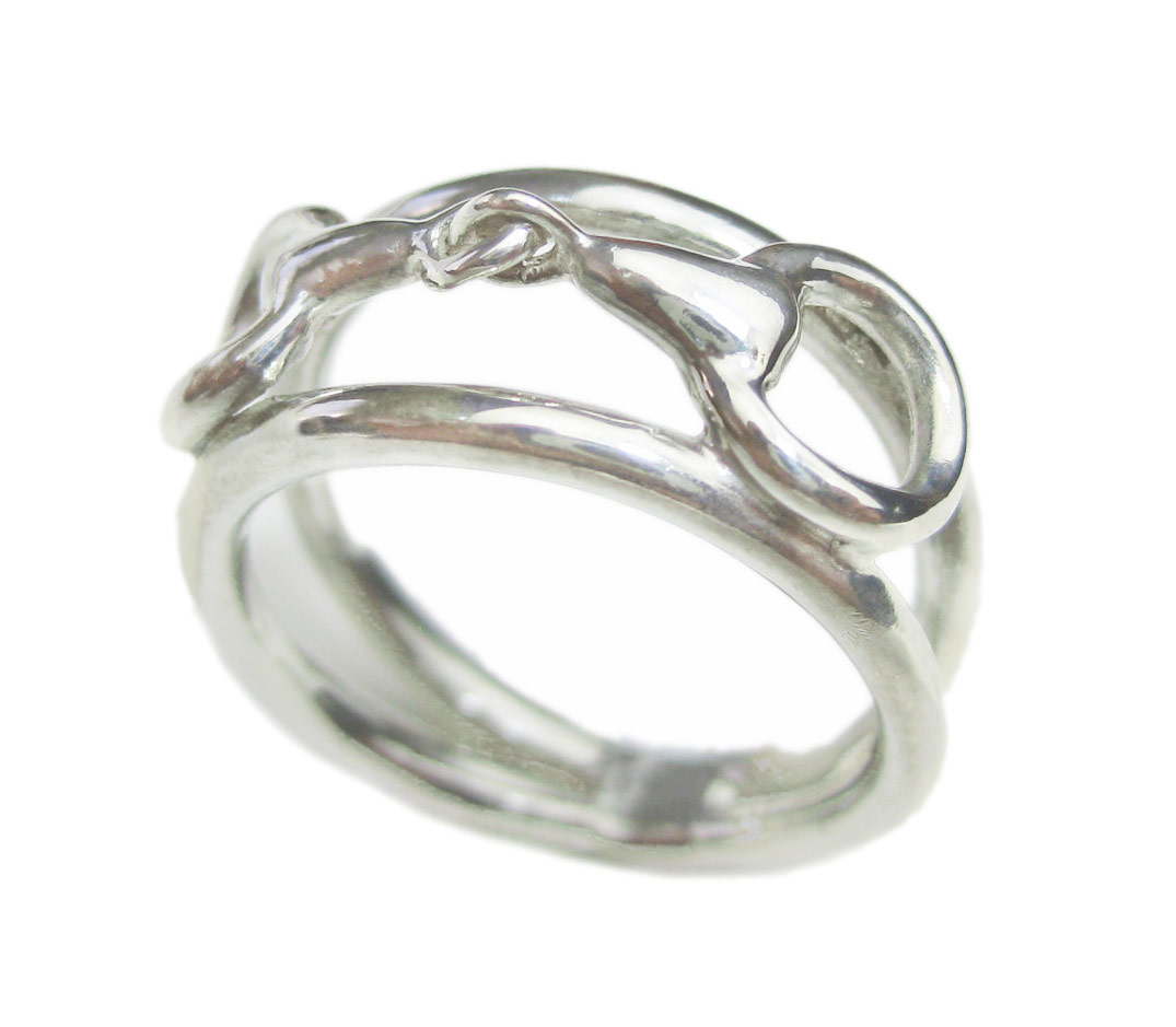 楽天市場】ハミ・ビット・シルバーリングシルバー925ホースシュー