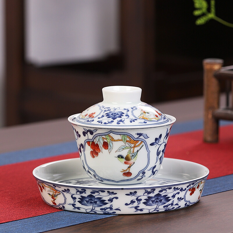 楽天市場】IwaiLoft 蓋碗 三才碗 宝瓶 煎茶器 桃の柄 急須 中国茶