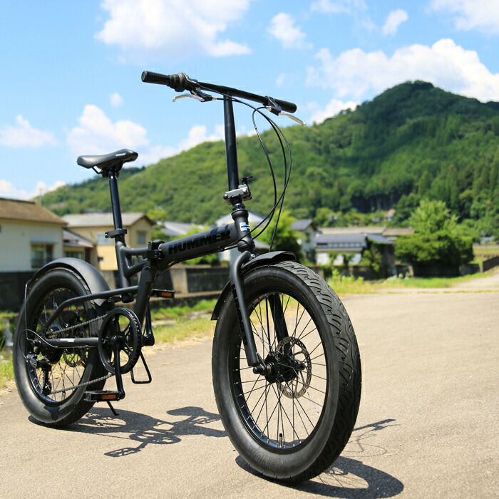 楽天市場】ファットバイク FAT BIKE 漆黒の車体 20インチ 折りたたみ