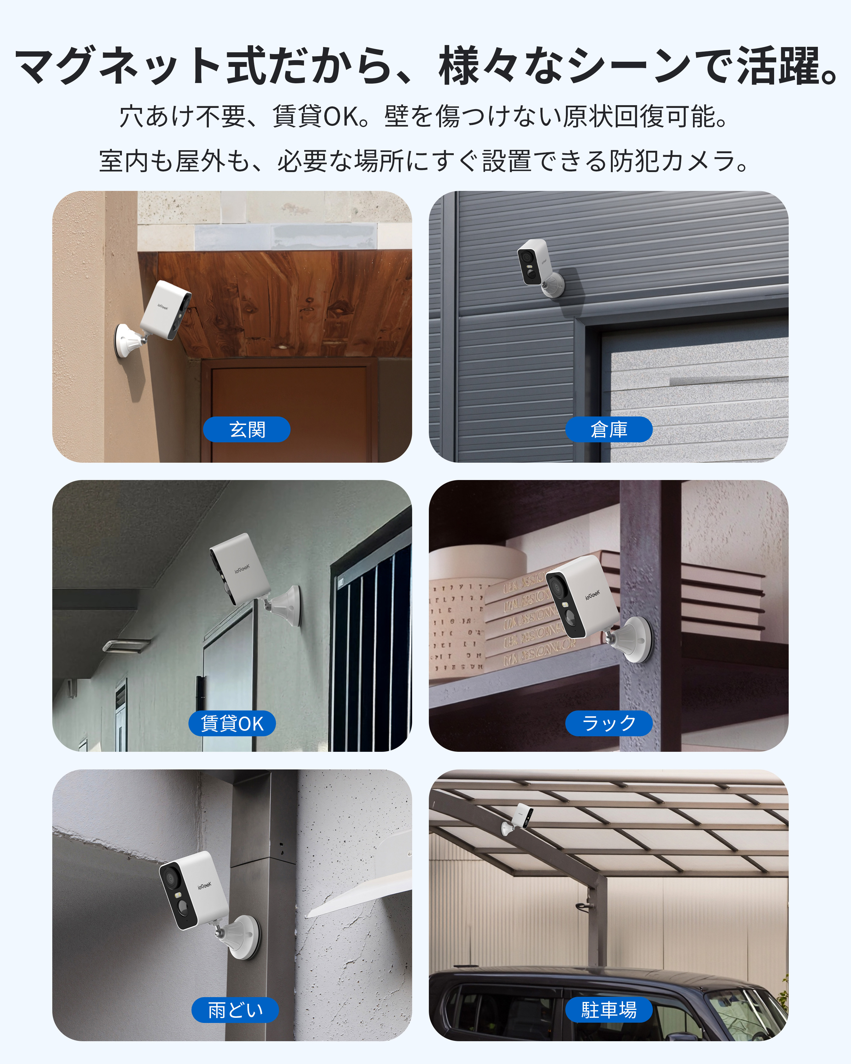 楽天市場】【穴あけ/配線不要・強力マグネット式・初心者おすすめ