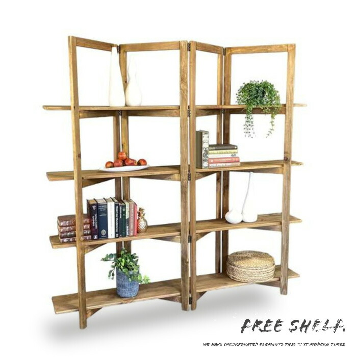 楽天市場】シェルフ 木製 4段 幅180cm 古木風 古材風 おしゃれ 北欧